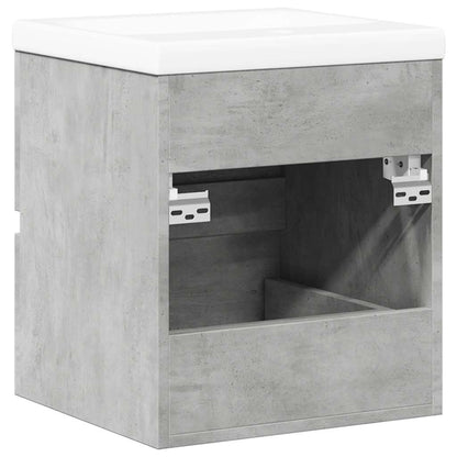 Set Mobili da Bagno 2 pz Grigio Cemento in Legno Multistrato | homemem39