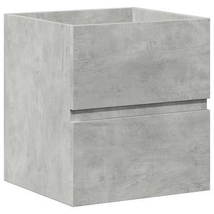 Set Mobili da Bagno 2 pz Grigio Cemento in Legno Multistrato | homemem39