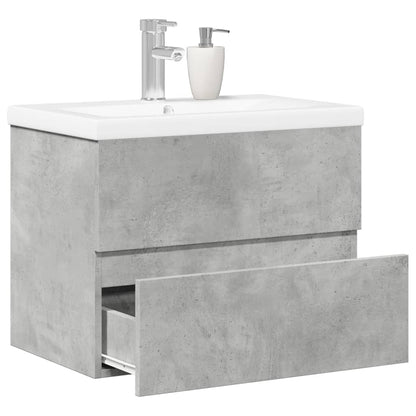 Set Mobili da Bagno 2 pz Grigio Cemento in Legno Multistrato | homemem39