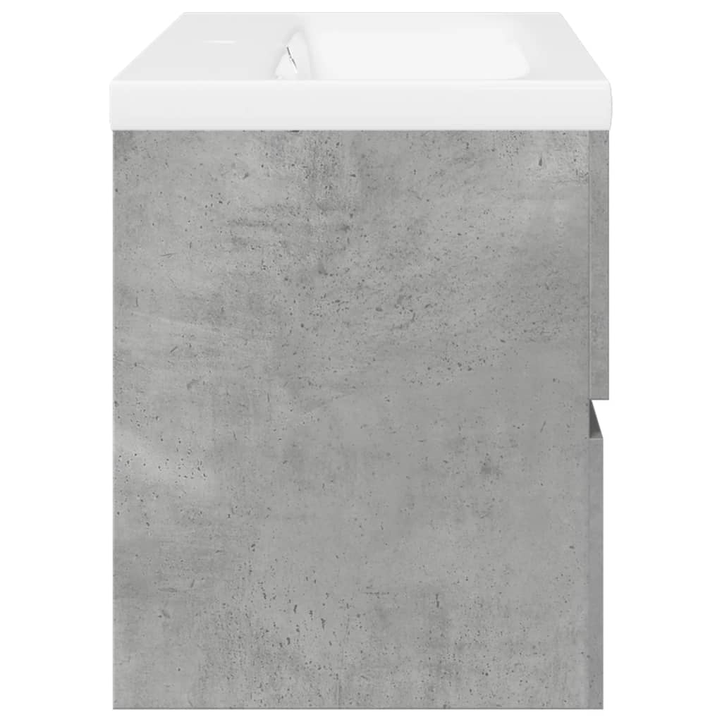Set Mobili da Bagno 2 pz Grigio Cemento in Legno Multistrato | homemem39