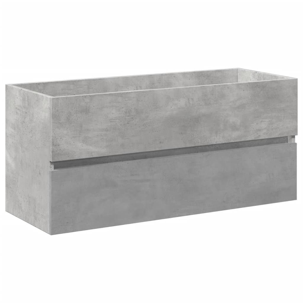 Set Mobili da Bagno 2 pz Grigio Cemento in Legno Multistrato | homemem39