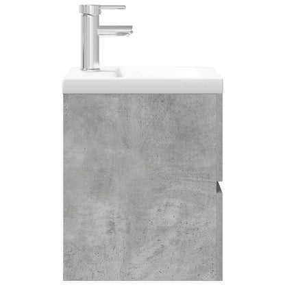 Set Mobili da Bagno 2 pz Grigio Cemento in Legno Multistrato | homemem39