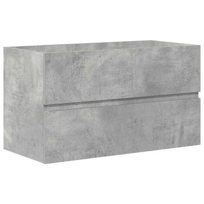 Set Mobili da Bagno 2 pz Grigio Cemento in Legno Multistrato | homemem39