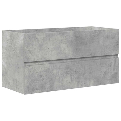 Set Mobili da Bagno 2 pz Grigio Cemento in Legno Multistrato | homemem39