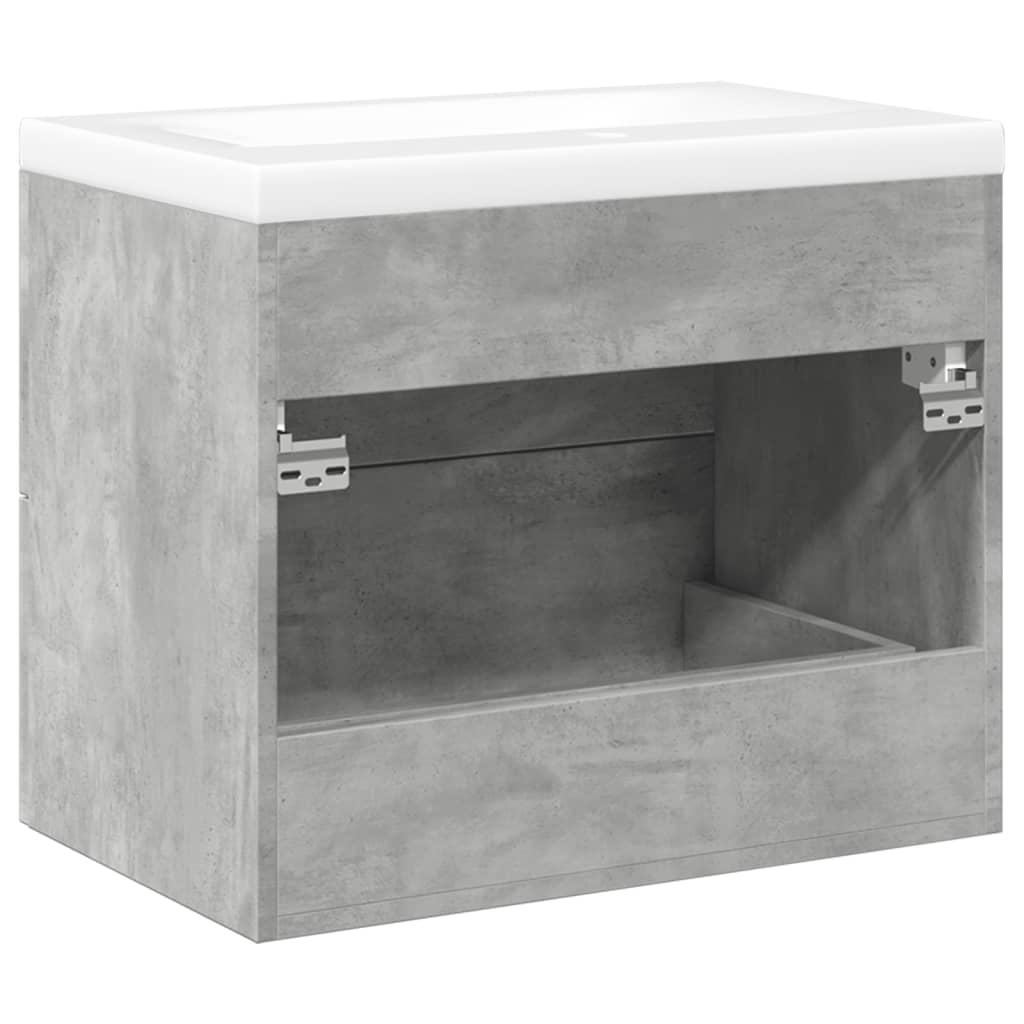 Set Mobili da Bagno 2 pz Grigio Cemento in Legno Multistrato | homemem39
