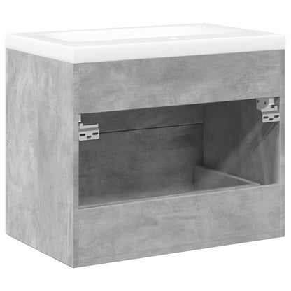 Set Mobili da Bagno 2 pz Grigio Cemento in Legno Multistrato | homemem39