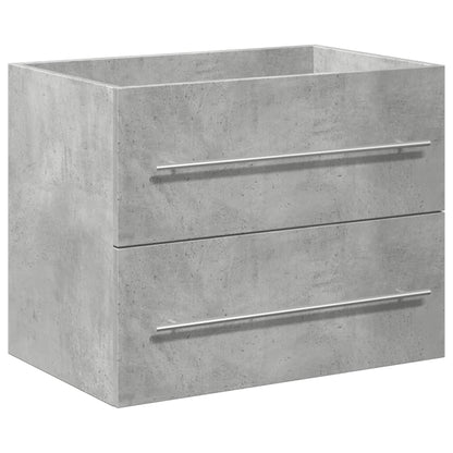 Set Mobili da Bagno 2 pz Grigio Cemento in Legno Multistrato | homemem39