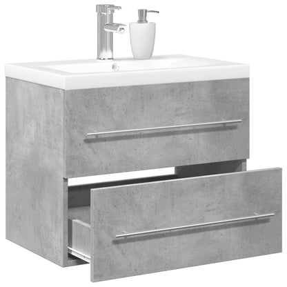 Set Mobili da Bagno 2 pz Grigio Cemento in Legno Multistrato | homemem39