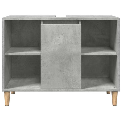 Set Mobili da Bagno 3 pz Grigio Cemento in Legno Multistrato | homemem39
