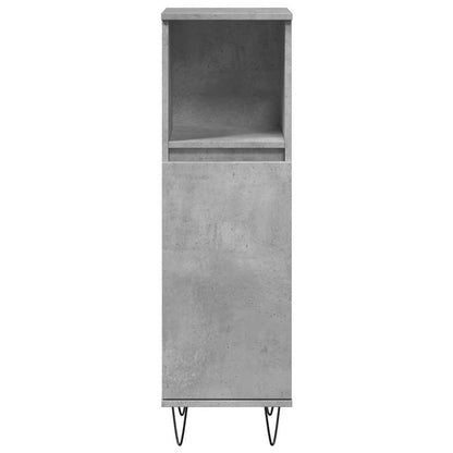 Set Mobili da Bagno 3 pz Grigio Cemento in Legno Multistrato | homemem39