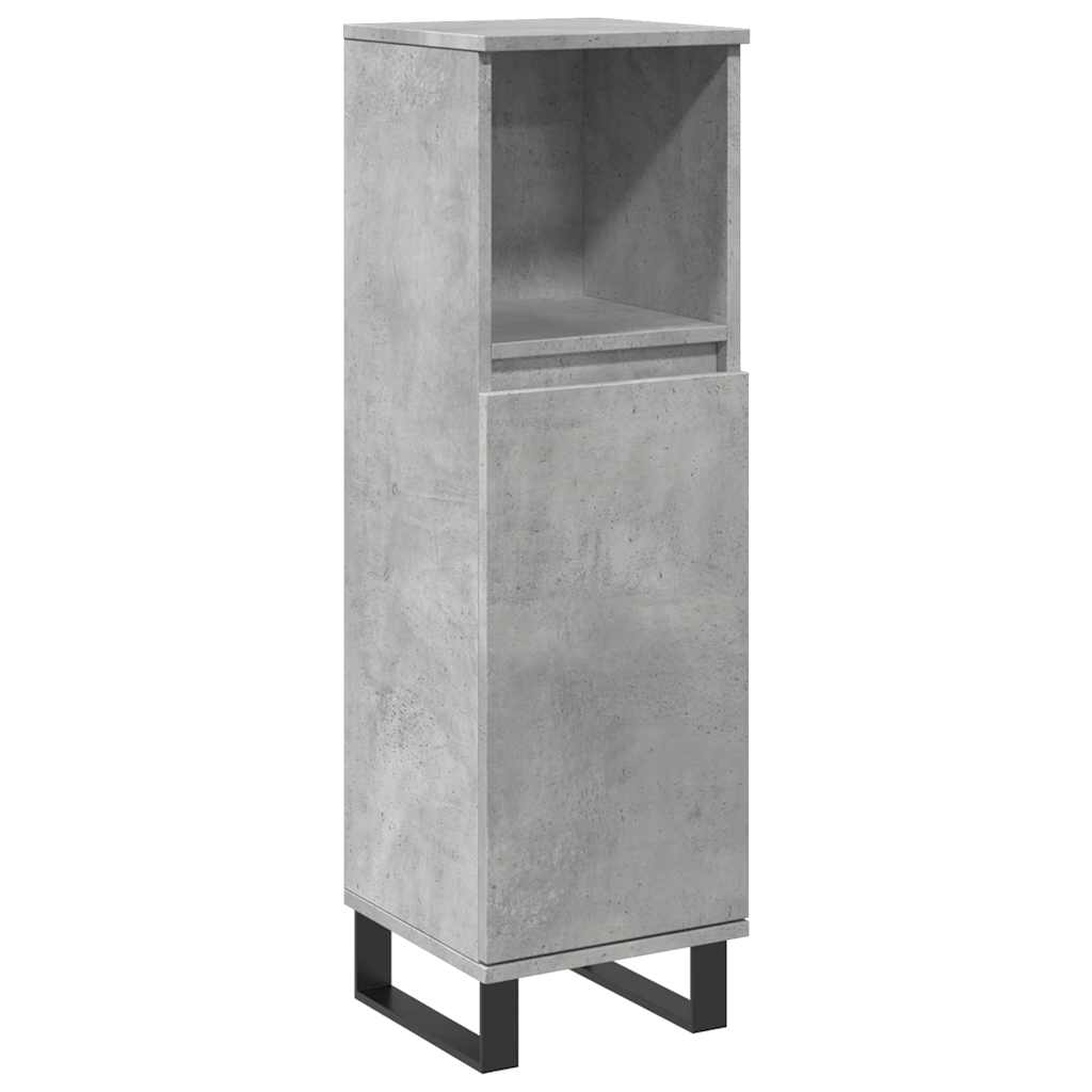 Set Mobili da Bagno 3 pz Grigio Cemento in Legno Multistrato | homemem39