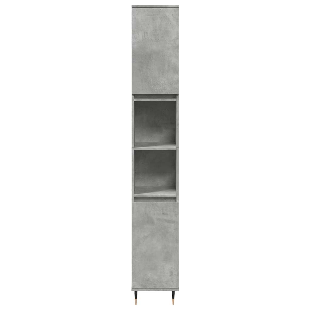Set Mobili da Bagno 3 pz Grigio Cemento in Legno Multistrato | homemem39