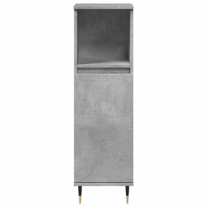 Set Mobili da Bagno 3 pz Grigio Cemento in Legno Multistrato | homemem39
