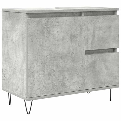 Set Mobili da Bagno 3 pz Grigio Cemento in Legno Multistrato | homemem39
