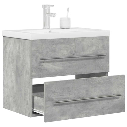Set Mobili da Bagno 2 pz Grigio Cemento in Legno Multistrato | homemem39