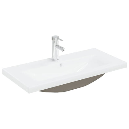 Set Mobili da Bagno 2 pz Grigio Cemento in Legno Multistrato | homemem39