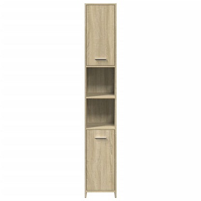 Set Mobili da Bagno 4 pz Rovere Sonoma in Legno Multistrato | homemem39