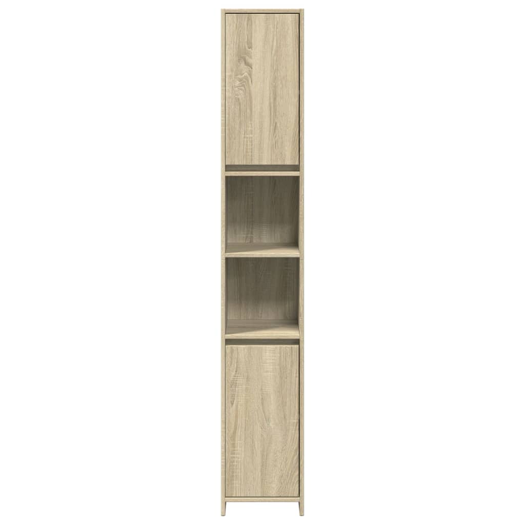 Set Mobili da Bagno 4 pz Rovere Sonoma in Legno Multistrato | homemem39