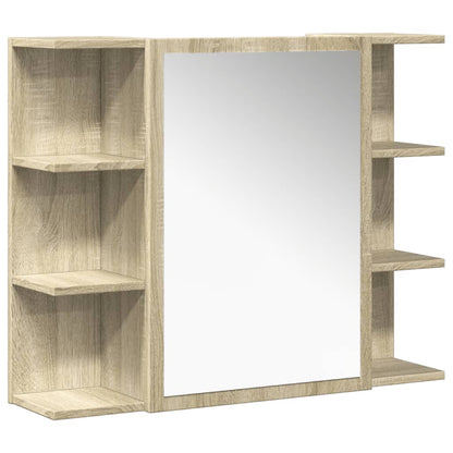 Set Mobili da Bagno 4 pz Rovere Sonoma in Legno Multistrato