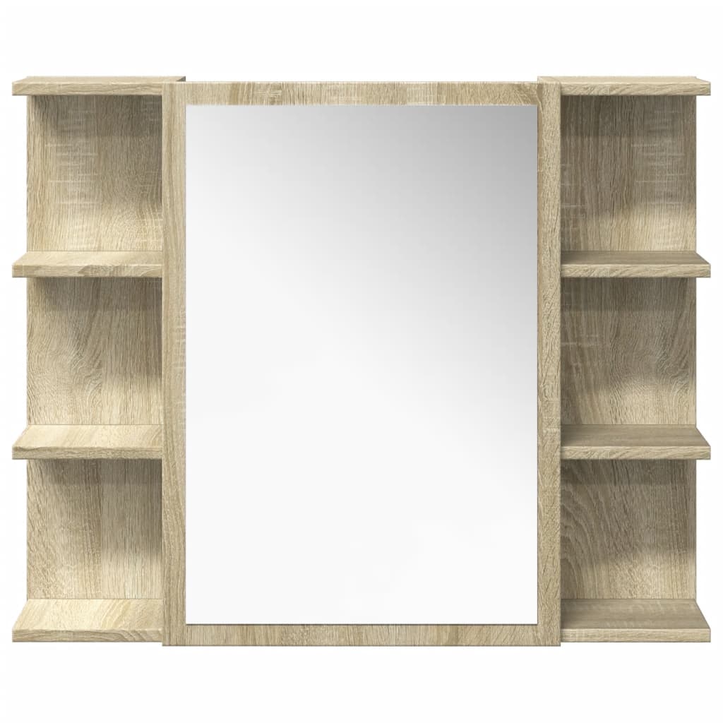 Set Mobili da Bagno 4 pz Rovere Sonoma in Legno Multistrato