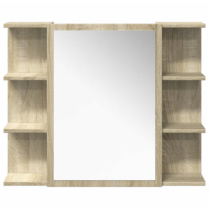 Set Mobili da Bagno 4 pz Rovere Sonoma in Legno Multistrato