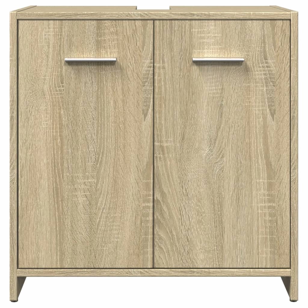 Set Mobili da Bagno 3 pz Rovere Sonoma in Legno Multistrato | homemem39