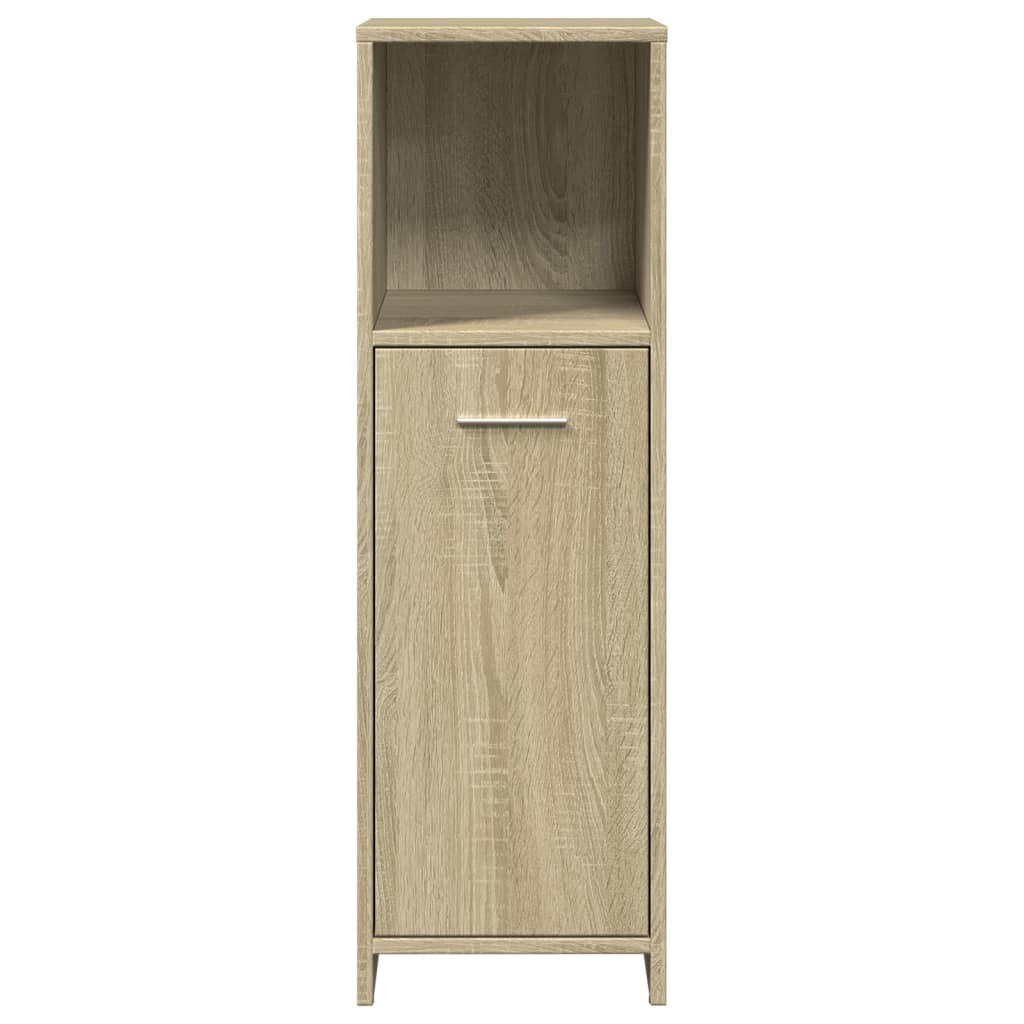 Set Mobili da Bagno 3 pz Rovere Sonoma in Legno Multistrato | homemem39
