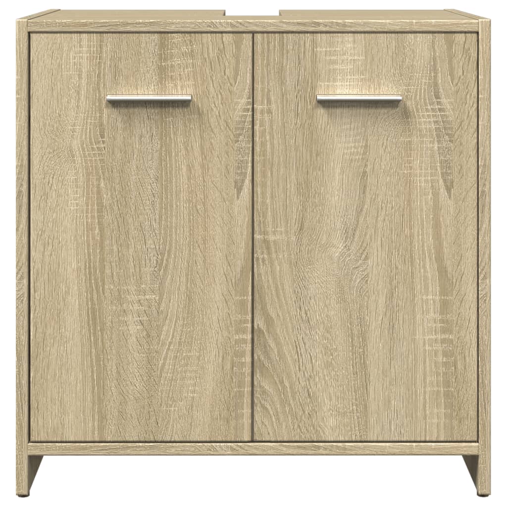 Set Mobili da Bagno 3 pz Rovere Sonoma in Legno Multistrato | homemem39
