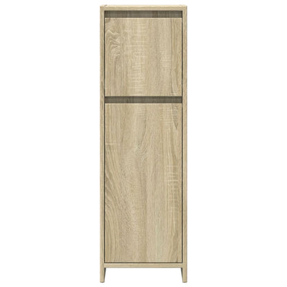 Set Mobili da Bagno 3 pz Rovere Sonoma in Legno Multistrato