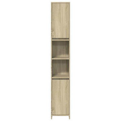 Set Mobili da Bagno 3 pz Rovere Sonoma in Legno Multistrato | homemem39