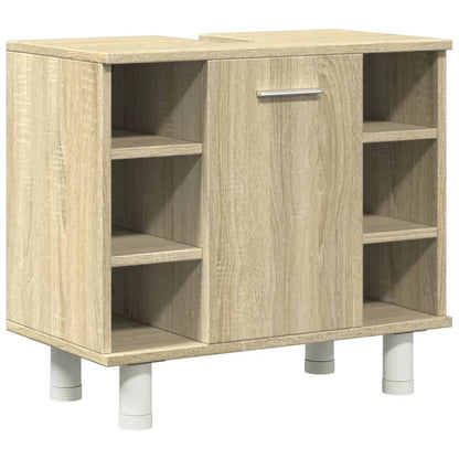 Set Mobili da Bagno 3 pz Rovere Sonoma in Legno Multistrato | homemem39
