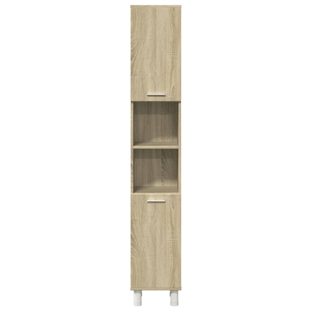 Set Mobili da Bagno 3 pz Rovere Sonoma in Legno Multistrato | homemem39