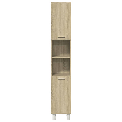 Set Mobili da Bagno 3 pz Rovere Sonoma in Legno Multistrato | homemem39