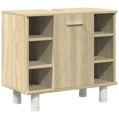Set Mobili da Bagno 3 pz Rovere Sonoma in Legno Multistrato | homemem39