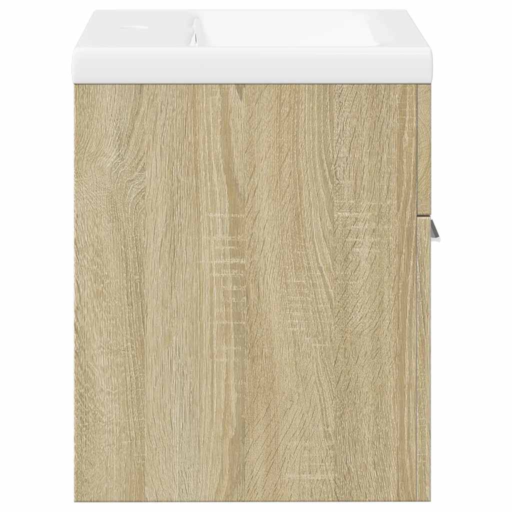 Set Mobili da Bagno 2 pz Rovere Sonoma in Legno Multistrato | homemem39