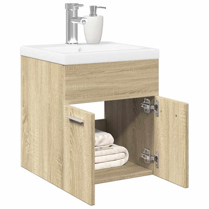 Set Mobili da Bagno 2 pz Rovere Sonoma in Legno Multistrato | homemem39