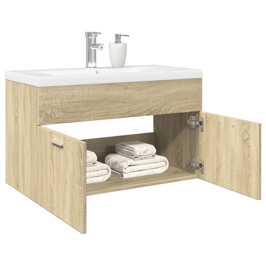 Mobile da Bagno con Lavabo Integrato Rovere Sonoma | homemem39
