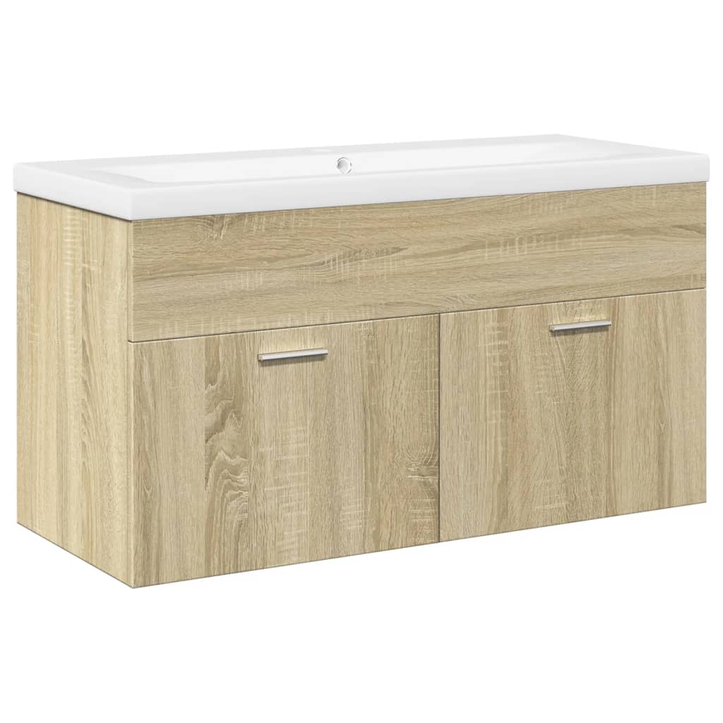 Mobile da Bagno con Lavabo Integrato Rovere Sonoma | homemem39