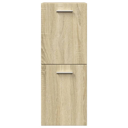 Set Mobili da Bagno 4 pz Rovere Sonoma in Legno Multistrato