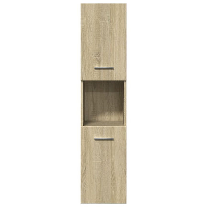 Set Mobili da Bagno 3 pz Rovere Sonoma in Legno Multistrato