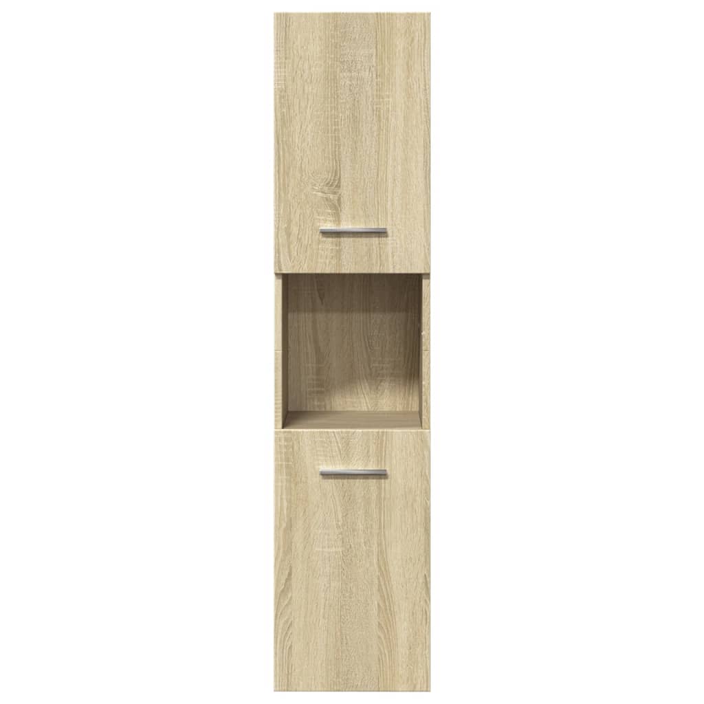 Set Mobili da Bagno 4 pz Rovere Sonoma in Legno Multistrato | homemem39