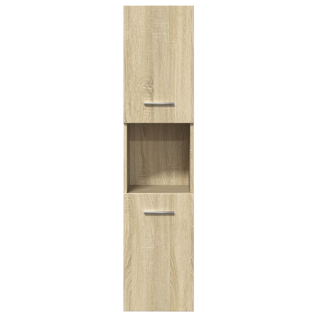 Set Mobili da Bagno 4 pz Rovere Sonoma in Legno Multistrato