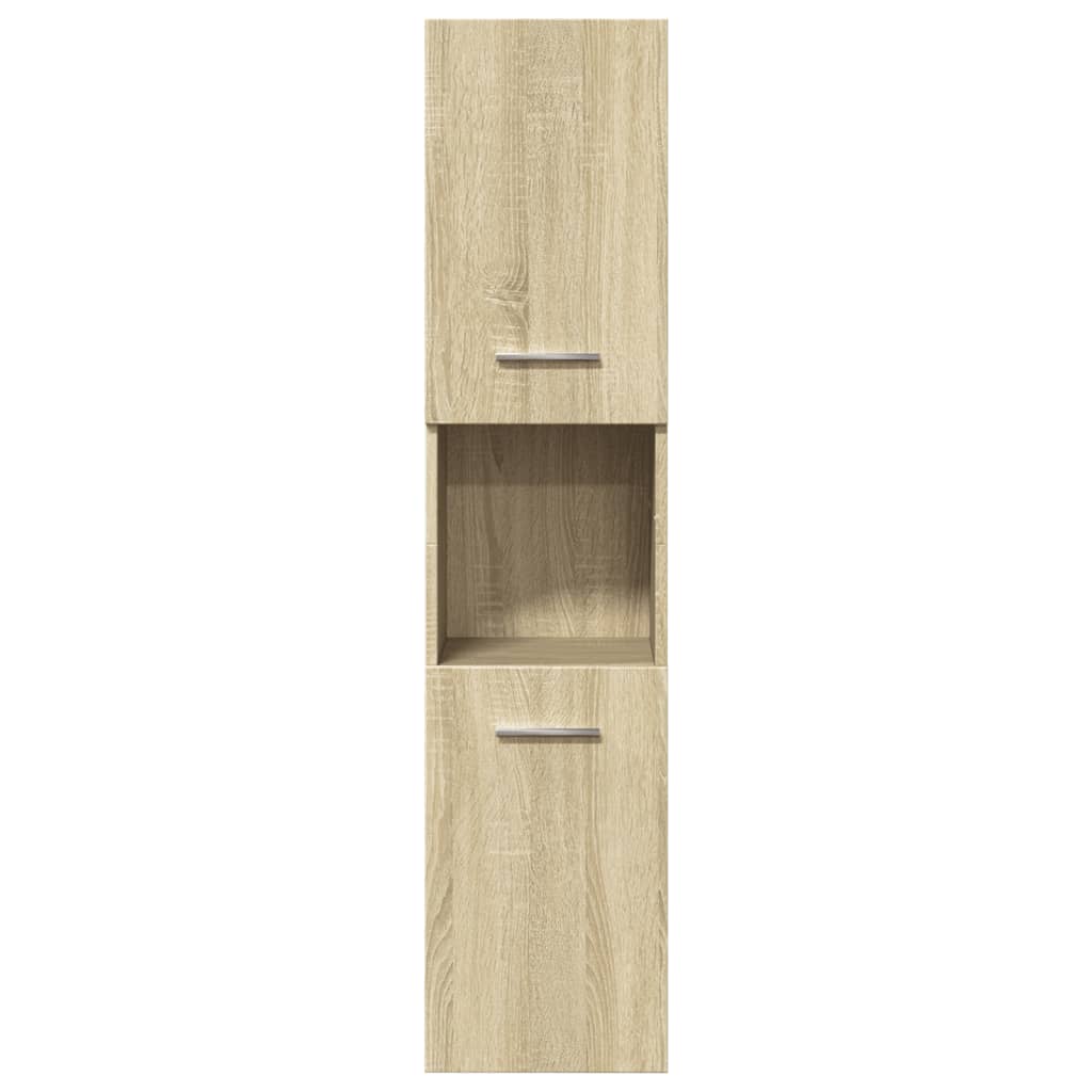 Set Mobili da Bagno 5 pz Rovere Sonoma in Legno Multistrato