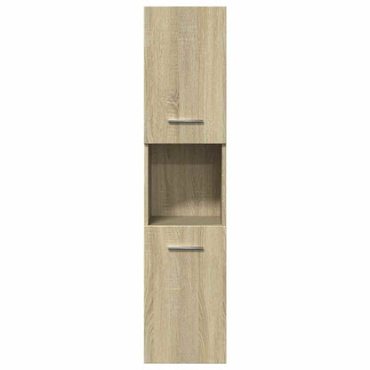 Set Mobili da Bagno 4 pz Rovere Sonoma in Legno Multistrato | homemem39