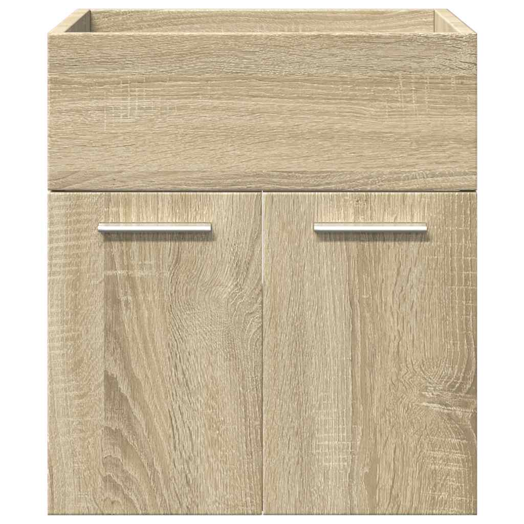 Set Mobili da Bagno 4 pz Rovere Sonoma in Legno Multistrato | homemem39