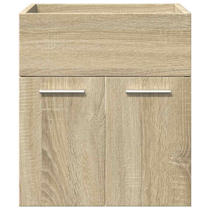Set Mobili da Bagno 4 pz Rovere Sonoma in Legno Multistrato | homemem39