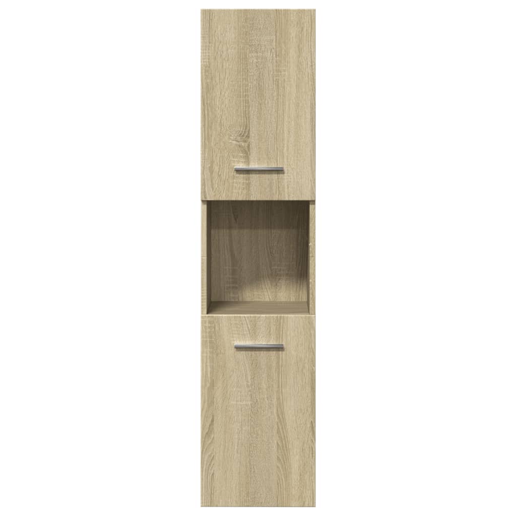 Set Mobili da Bagno 4 pz Rovere Sonoma in Legno Multistrato | homemem39