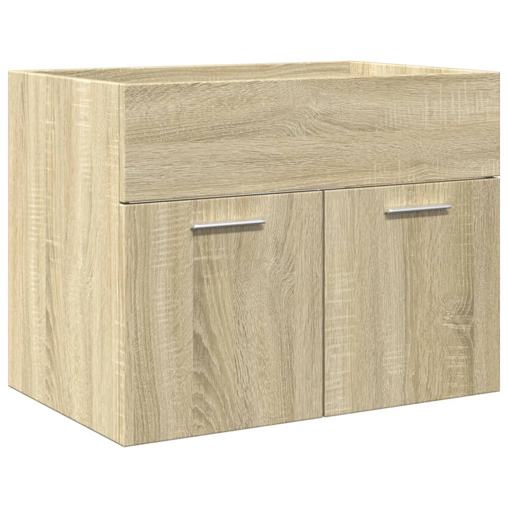 Set Mobili da Bagno 4 pz Rovere Sonoma in Legno Multistrato | homemem39