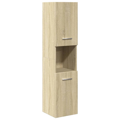 Set Mobili da Bagno 5 pz Rovere Sonoma in Legno Multistrato | homemem39