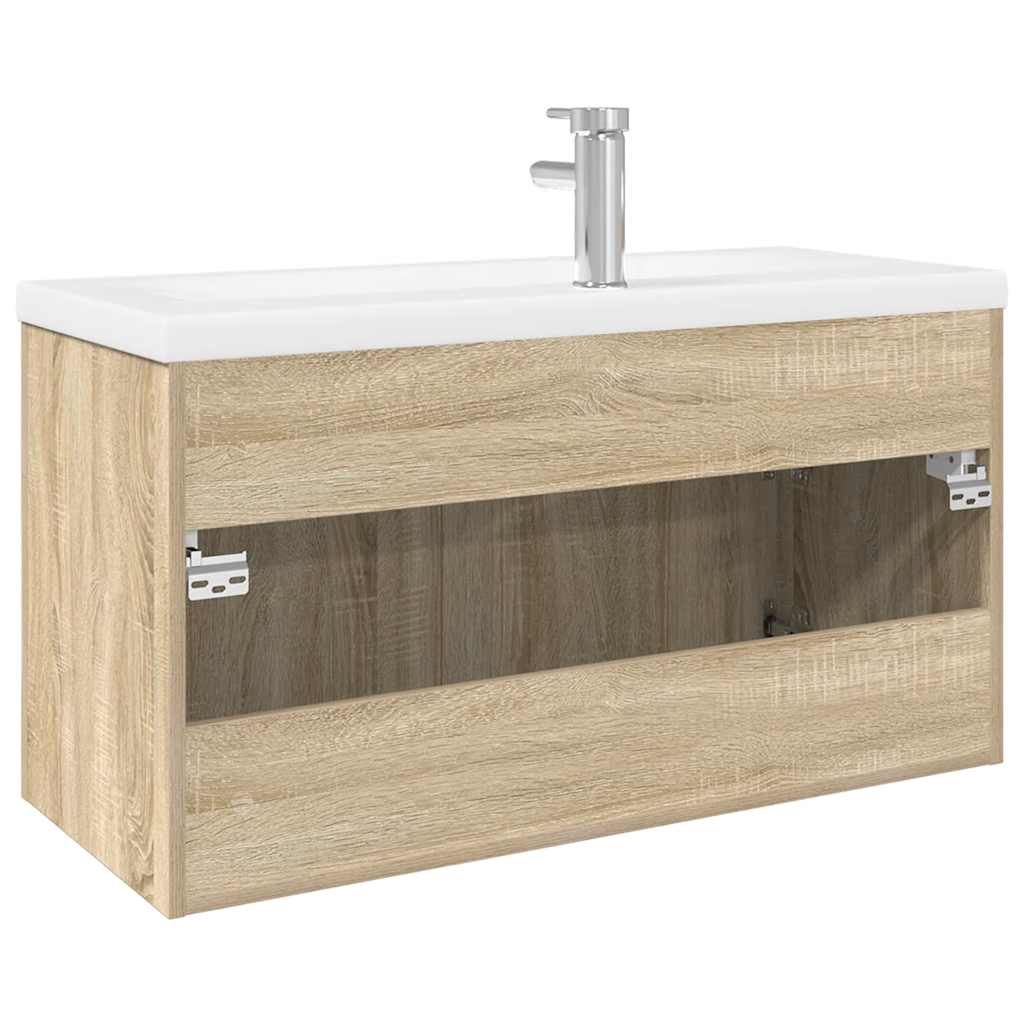 Mobile da Bagno con Lavabo Integrato Rovere Sonoma | homemem39
